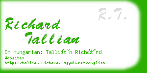 richard tallian business card